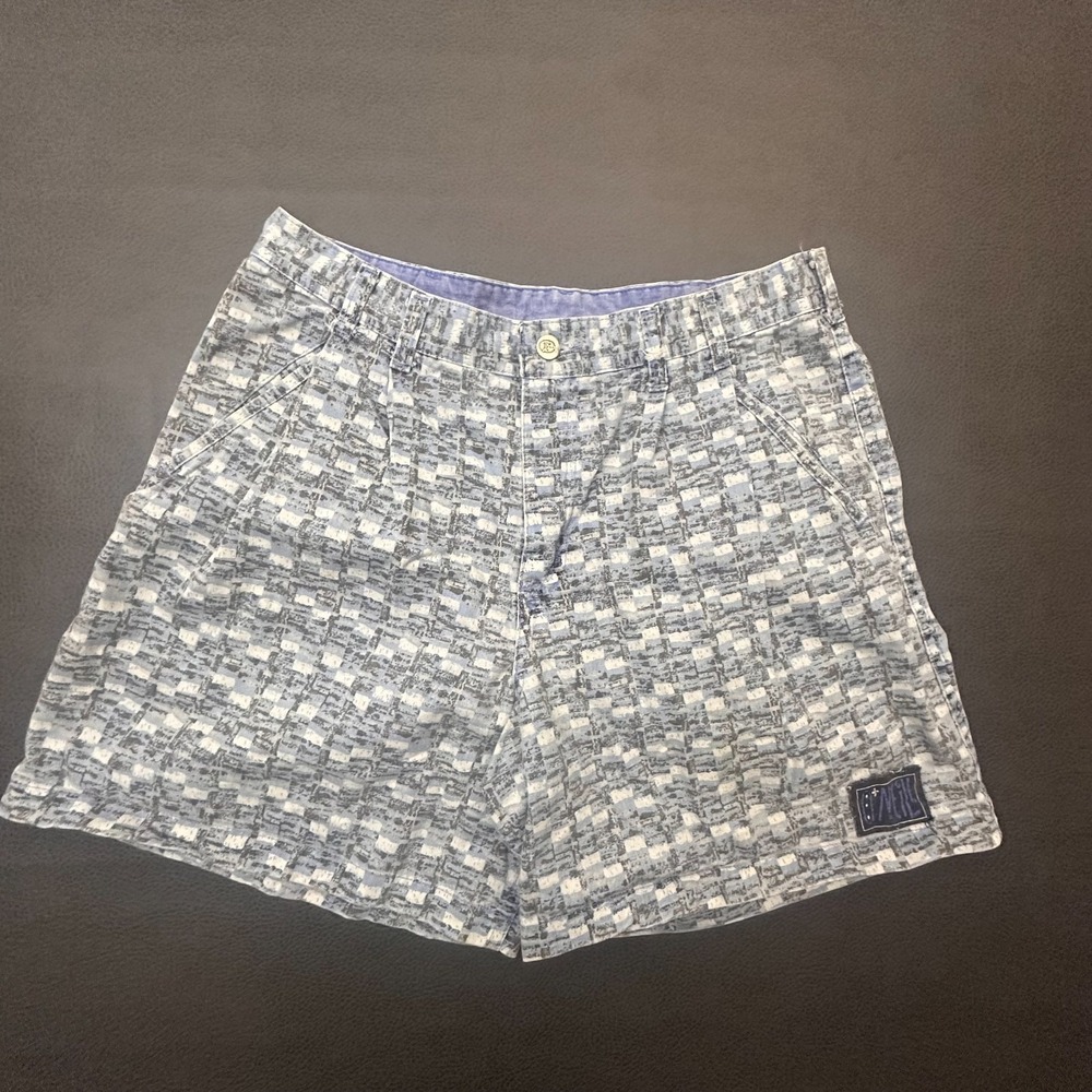 Vintage O'Neill Shorts Mens 34 (Fits 32) Surf Skate AOP Logo 6" Made in USA 1990